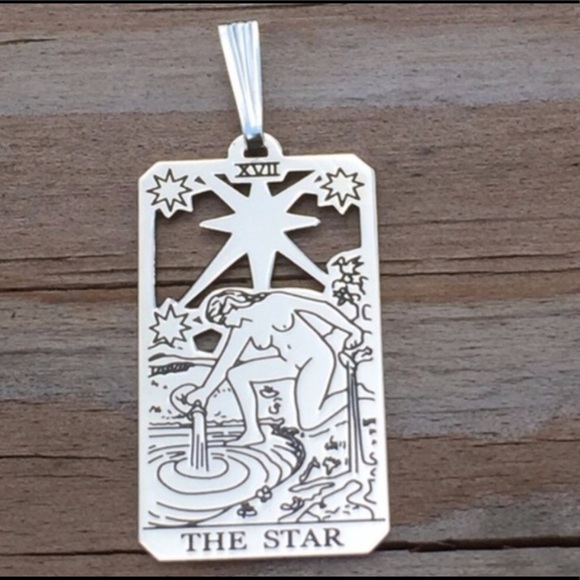 Wellstone Jewelry - Star Tarot Card Pendant Sterling Silver small